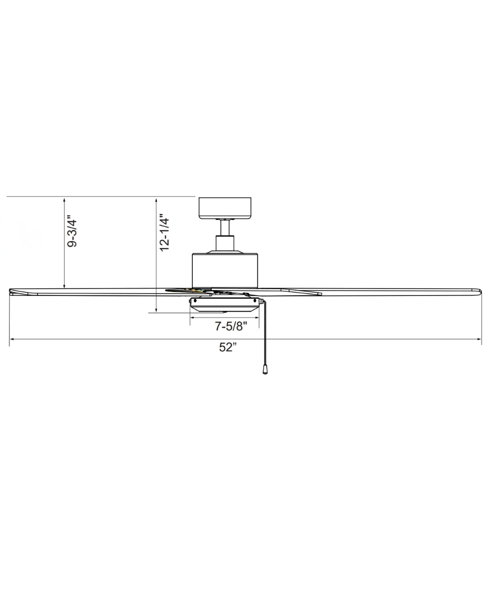52" Aldea IV 4-Blade Ceiling Fan Oil Rubbed Bronze Motor Finish and Walnut Blade Finish