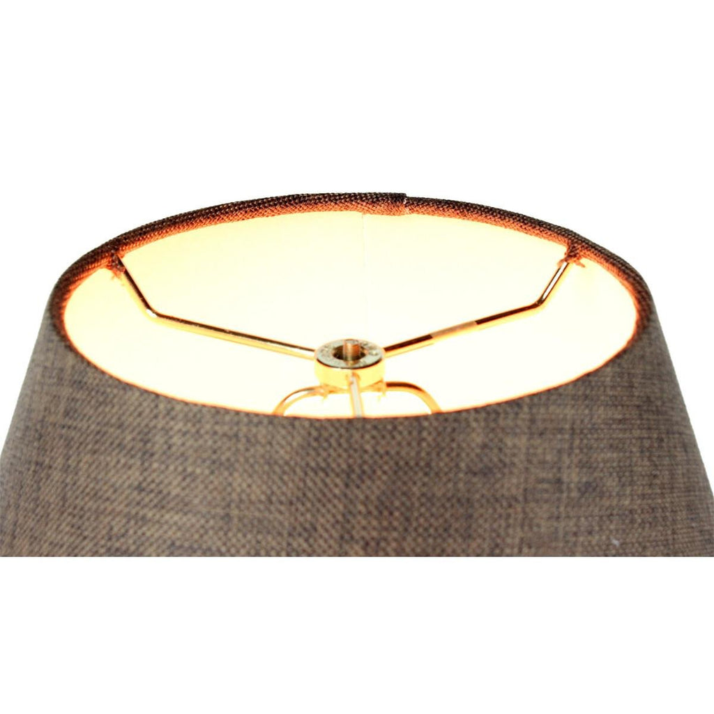16"W x 12"H Hard Back Empire Lampshade - Chocolate Burlap