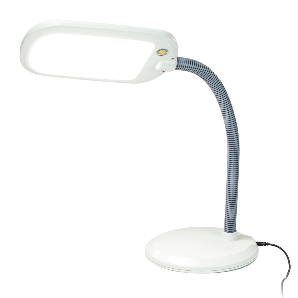 26"H LED Bright Reader Natural Daylight Full Spectrum Desk Lamp Grey