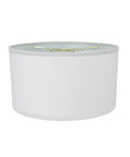 White Linen Shallow Drum Premiere Lampshade 18x18x10