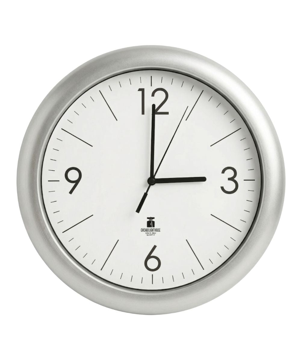 Chicago Lighthouse Designer Quartz Wall Clock – Modern 14” Minimalist Wall Clock