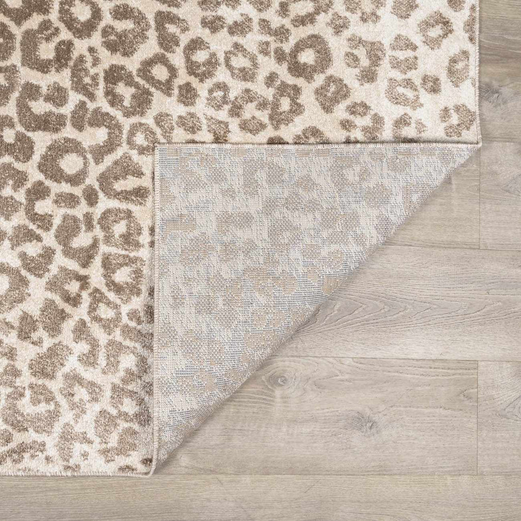 Tan Bonhill Leopard Print Area Rug