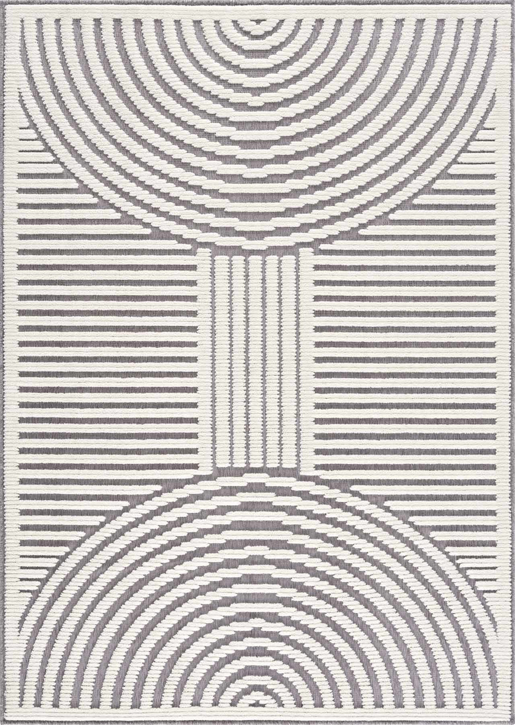 Deron Gray Rainbow Washable Rug