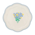 Meadow Flora Scalloped Ceramic Starter Plates – Set of 4 (+1 Bonus Plate)