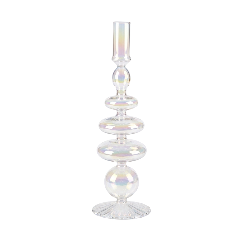 Rainbow Prism Glass Candle Holders – Case of 12