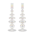 Rainbow Prism Glass Candle Holders – Case of 12