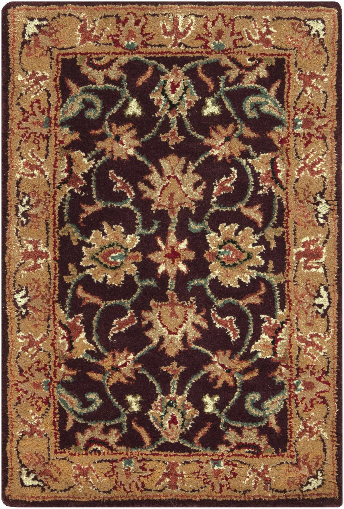 Cherryfield Burgundy 1024 Wool Area Rug