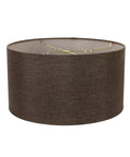 Chocolate Burlap Shallow Drum Lampshade 18"x18"x10"