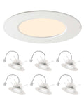 6 Pack - Brilli 5/6 inch LED Recessed Retrofit Downlight, Dimmable, Color Tunable