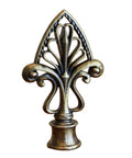 Vintage Filigree Lamp Finial Antique Brass, 3.2"h