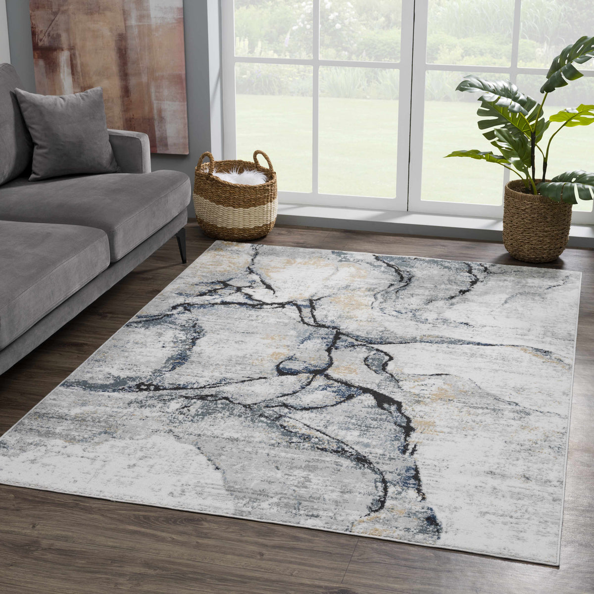 Fremantle Gray Marble Rug