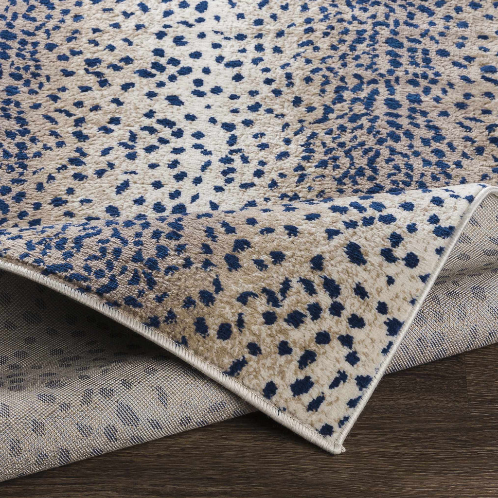 Pointblank Tan & Navy Leopard Print Area Rug