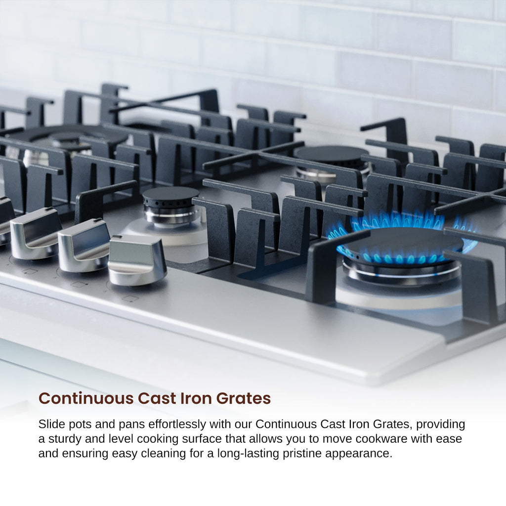 Rangaire 34" Gas Cooktop 5 Burners Stainless Steel RCG341S